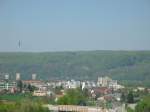 Pratteln Die L�ngi.Der Wald ist schon Deuschland.Der Grischona Sendefurm ist auf Schweizerboden.