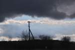 Bedrohliche Stimmung �ber Birkenfeld in Mittelfranken am 20. Februar 2012 ...