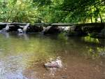 Tarr Steps, eine sog. Clapper Bridge aus pr�historischer Zeit. Location: ...