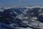 Ein Blick vom Stubnerkogel ins Gasteinertal. 03.03.2012  ...