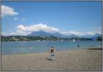 Ein kleiner Badestrand am Vierwaldst�ttersee bei Luzern. (22.07.2007)  ...