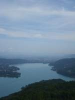 W�rthersee �ber den W�rthersee vom Pyramidenkogel nach Klagenfurt gesehen.    
14.08.2007