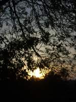 Th�ringer Wald, Rennsteig Sonnenuntergang in Schleusingen.  11.10.2007