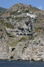 K�ste An der Amalifi-Kueste bei Positano.