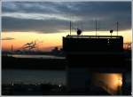 Ruhrgebiet Abendstimmung im Duisport - Duisburger Hafen 