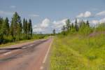 Norrbotten Inlandsv�gen (Str. Nr.45)hoch im Norden (14.7. 2007)