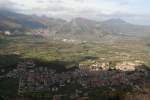 Hinterland Blick auf Bagnoli Irpino. Im Hintergrund liegt Montella und die berge des Monti Picenti.