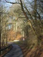Th�ringer Wald, Rennsteig Hindernisse.  (Schleusingen, Hainstra�e nahe A73, 23.01.2008)