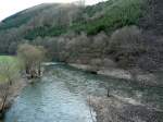 Fl�sse Hier m�ndet die Wiltz in die Sauer. Bild aufgenommen in Goebelsm�hle (Luxemburg) am 02.02.08.