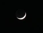 Mond Heute Abend pr�sentierte sich der Neumond auf sehr eindrucksvolle Weise am sternenklaren Himmel. Bild aufgenommen in Erpeldange/Wiltz  (Luxemburg) am 09.02.08 gegen 19 Uhr. 