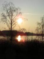 Sonnenunterg�nge Eilenburger Kiesgrube am 24.02.08