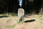 Der Drei-L�nder-Stein am J�gerfleck. Wo heute Niedersachsen, Sachsen-Anhalt und Th�ringen ...