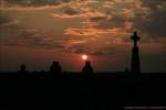 Sonnenuntergang in Kilfenora, Irland Co. Clare  ...
