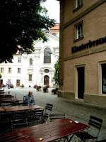 Niederbayern Klosterbiergarten des Klosters Weltenburg bei Kehlheim/D. 8/08