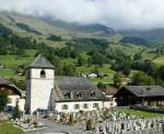 Alpes Vaudois Die Kirche von Vers-l'Eglise,erbaut im 18.Jahrhundert.
(Oktober 2008)