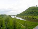 Westfalen Porta Westfalica/Kr. Minden-L�bbecke, Mai 2005, Blick auf Weser und Kaiser-Wilhelms-Denkmal