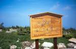 Harz Brockenplateau mit Infotafel, dig. Dia von 1992