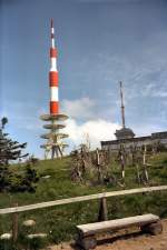 Harz Sendemast auf dem Brocken, dig. Dia von 1993