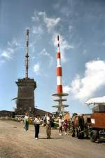 Harz Schienenersatzverkehr auf dem brocken, dig. Dia von 1992