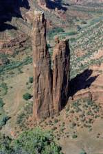 Der Spider Rock im Canyon de Chelly in Arizona. Dies hier ist Navajoland