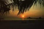 Sonnenuntergang an der Westkste von Florida. 
Ft. Myers Beach, Oktober 2000. 