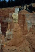 Bryce Canyon in Utah USA am 07.07.1992 - sieht diese Steinformation nicht aus wie ein Denkmal fr die englische Queen Elizabeth 1st ?