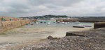 Cornwall am 16.6.2016: der Hafen von St. Michael’s Mount mit Blick auf den Ort Marazion