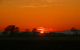 Kurz vor`m Verschwinden der Sonne hinter dem Horizont - 03.02.2025