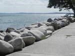 Uferbefestigungen an der Promenade von Sassnitz, der zweitgrten Stadt auf der Insel Rgen am 03.07.25.