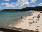 Strandleben am Strand von Binz auf der Ostseeinsel Rgen am 04.07.25.