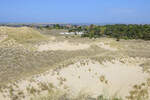Blick von der Aussichtsplattform am Tanenwai in Richtung Norddorf auf der nordfriesischen Wattenmeerinsel Amrum.