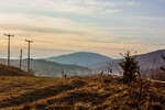 Der Berg Bozova am Abend / Wolowetz, Ukraine / 21.03.2025
