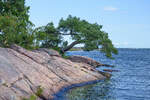 Schrenlandschaft vor Oskarshamn an der schwedischen Ostseekste.Aufnahme: 19.