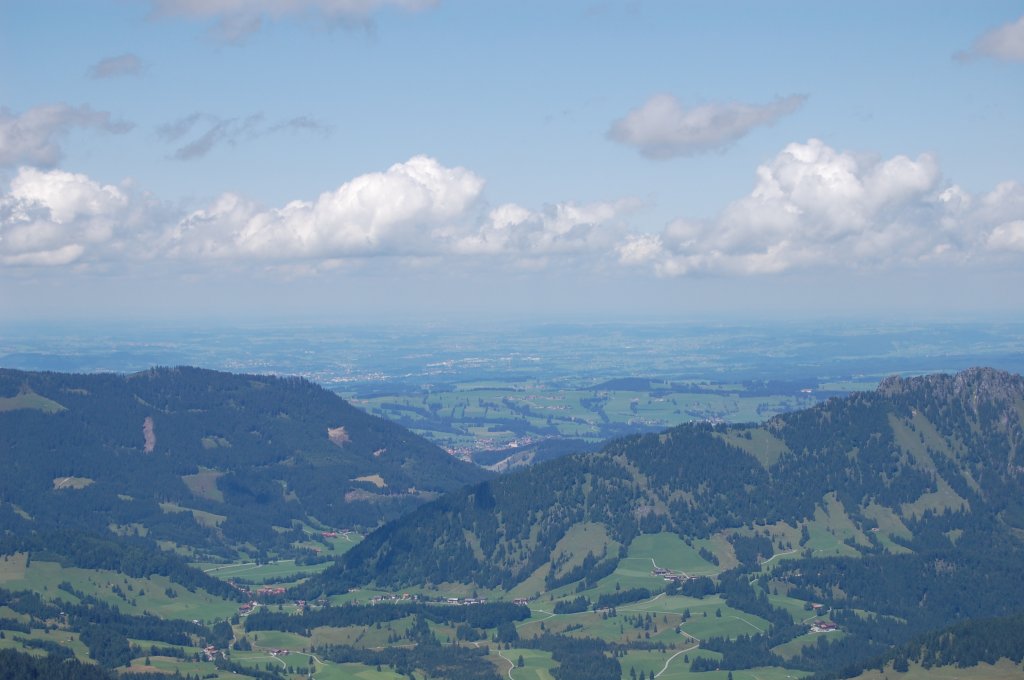 Alpenpanorama von der Rhonenspitze aus gesehen (VII): Blick ins Alpenvorland ...

