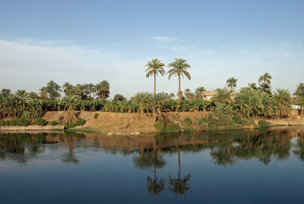 April 2012: Dieses Foto entstand whrend der Fahrt auf dem Nil zwischen Luxor und Quena