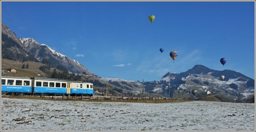 Auf geht's zum Ballonfestival in Chteau d'Oex.
(23.01.2011)