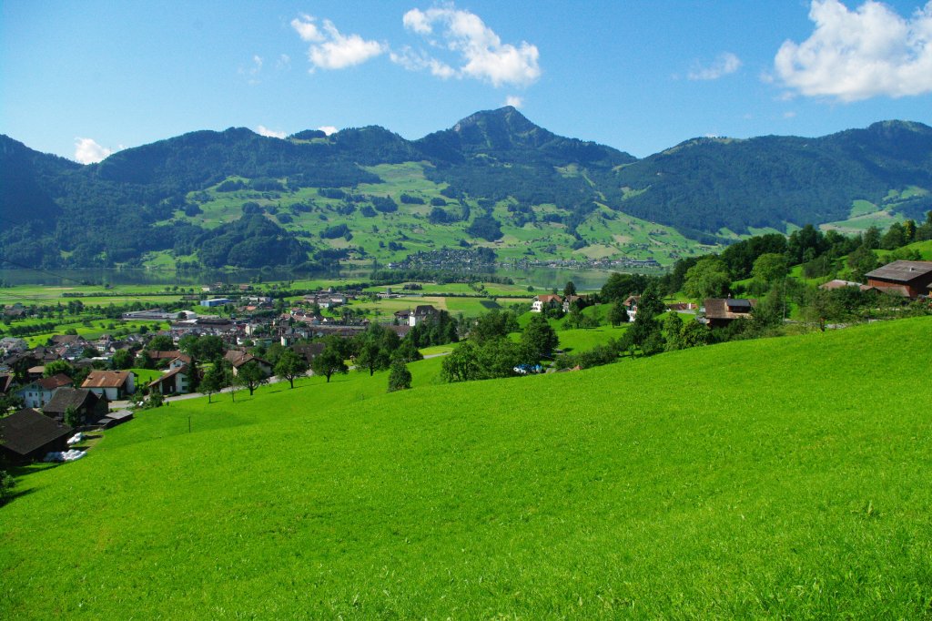 Ausblick auf Sattel im Kanton Schwyz (09.08.2010)