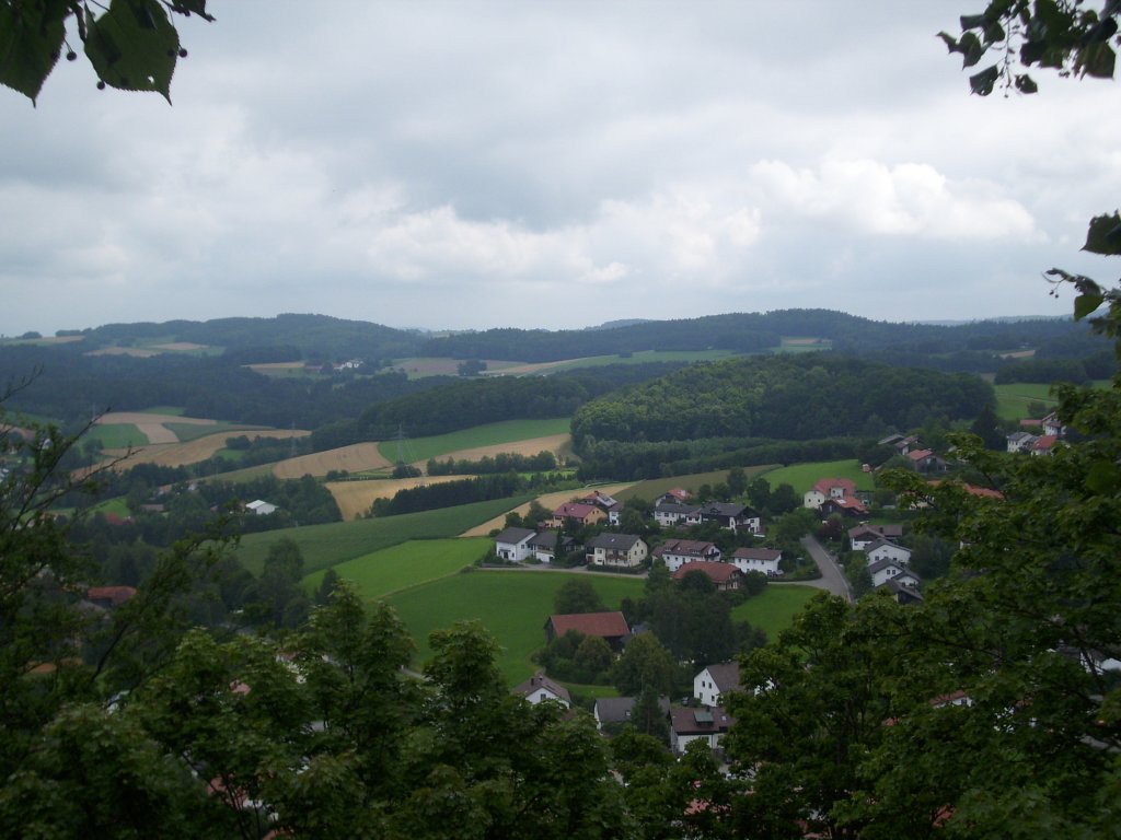 Bick auf den Ort Falkenstein in Bayern am 21.07.2012