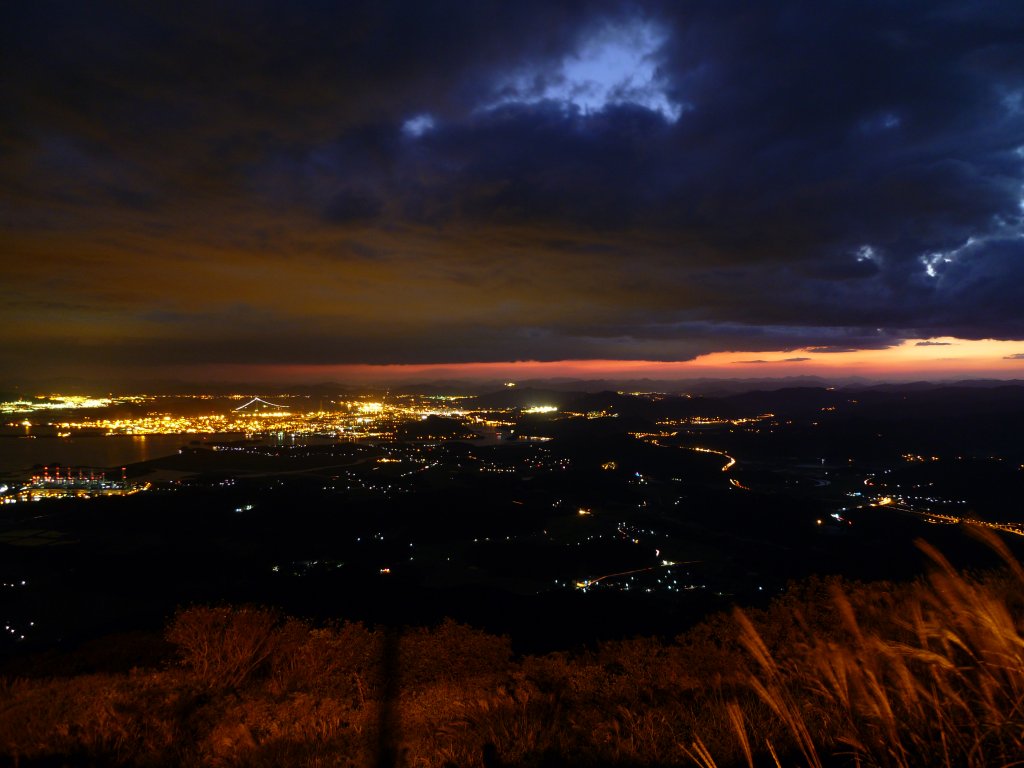 Blick auch Gwangyang (Sdkorea) beim Sonnenuntergang (2011).