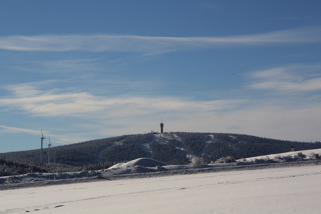 Blick auf den Keilberg, fotografiert am 27.01.10. 