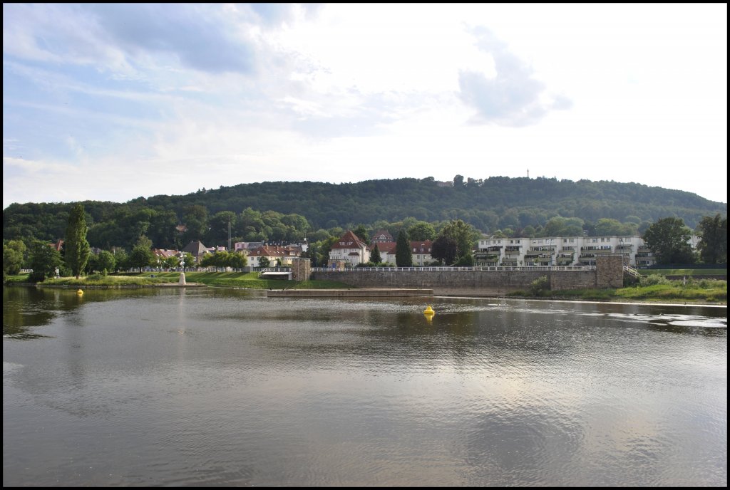 Blick auf die Weser bei Hameln/Niedersachen am 12.07.11