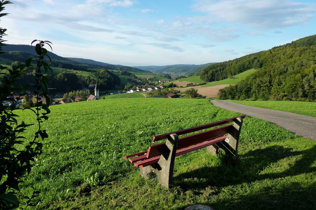 Blick von Dörlinbach ins Schuttertal im mittleren Schwarzwald, Okt.2012