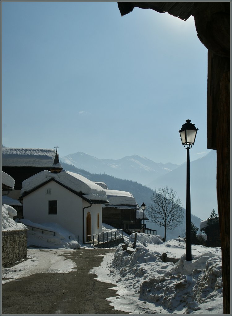 Blick gegen das Rohnetal. 
Inden, den 14. Feb. 2012