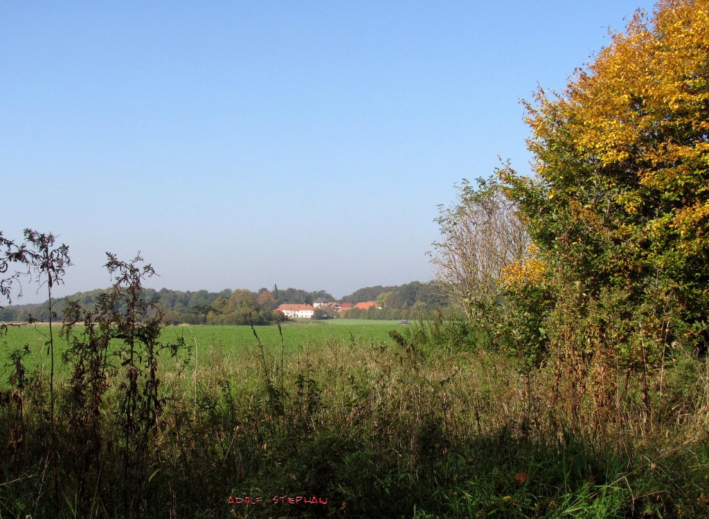 Blick vom Hainwald nach Gut Adolphshof/Hmelerwald