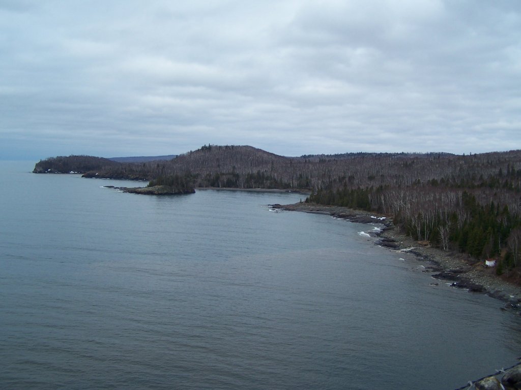 Blick von den Leutturmklippen im Split Rock Lighthouse State Park am 1.4.2006 in Minnesota. 