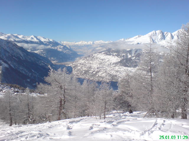 Blick von Rosswald ins Rhonetal am 25.1.2009

