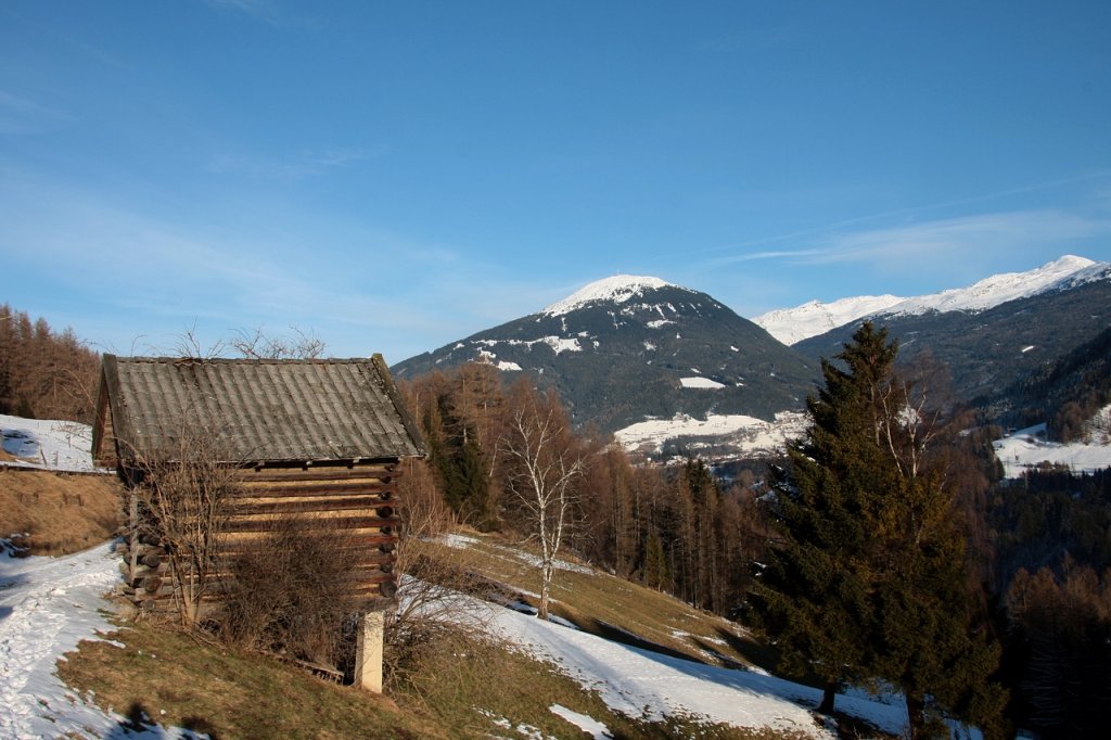 Blick von den Telfer Wiesen zum Patscherkofel (04.01.2011)