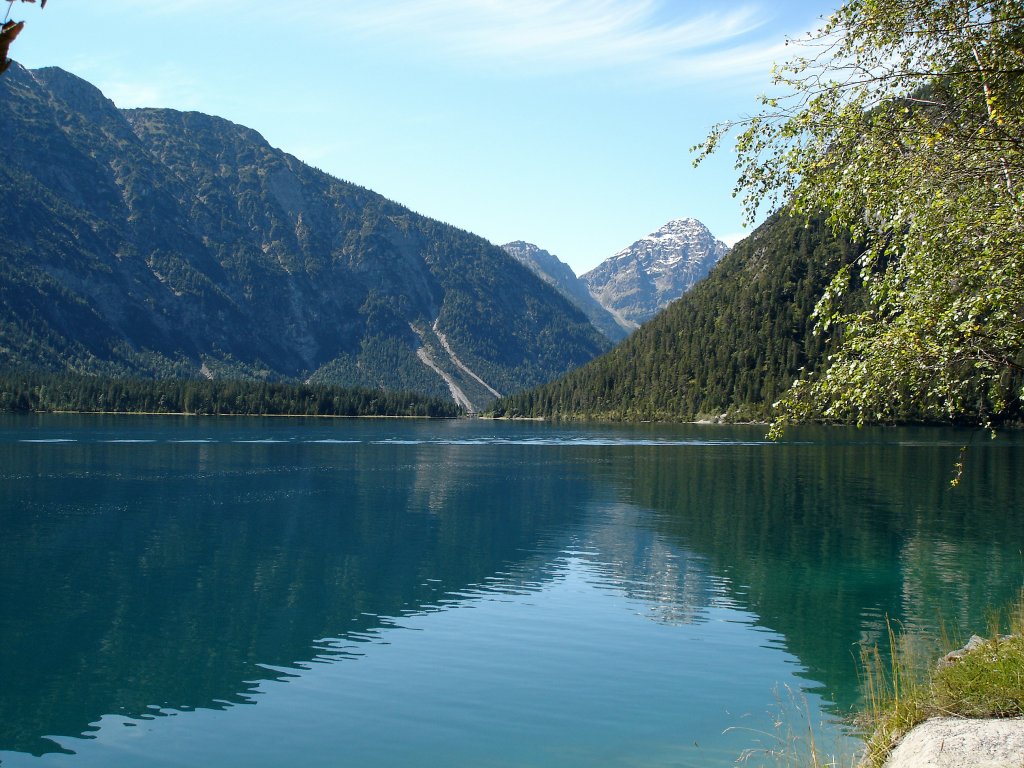 Blick ber den Plansee in den sterreichischen Alpen, Aug.2006 