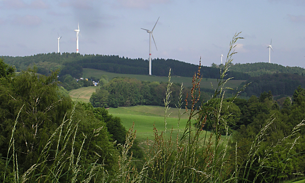 Blick ber die Sauerlnder Hhen nahe Ldenscheid im Juni 2010 (Uschi)