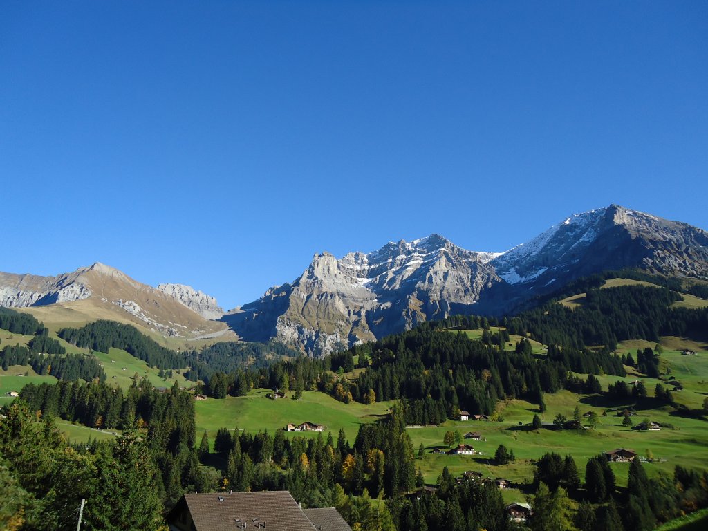 Bonderspitz, Bonderchrinde und das Lohnermassiv bei Adelboden am 7. Oktober 2010